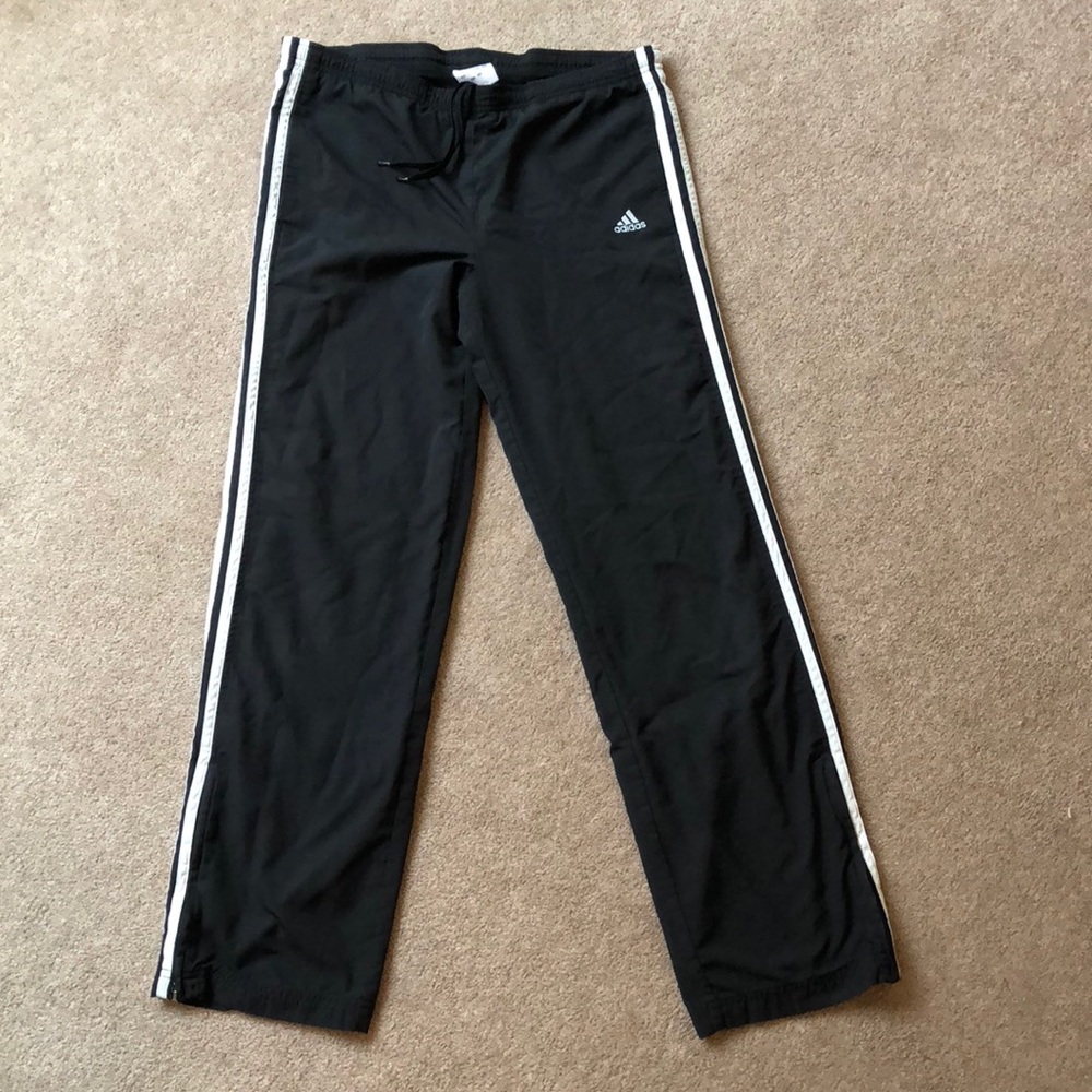 black adidas sweats, not new but in good condition
